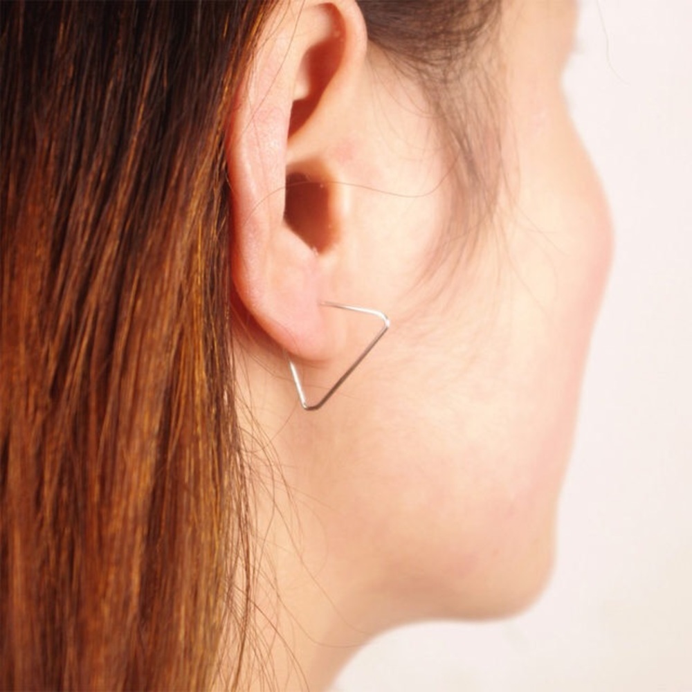 New minimalist triangle earrings!